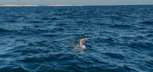 Tina Deeken 2022 beim Durchqueren des Ärmelkanals